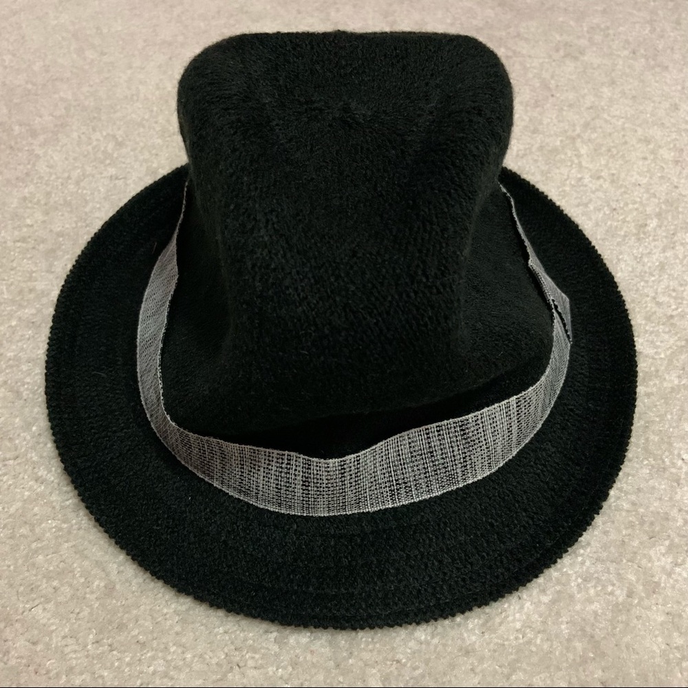 Black Knit Fedora Hat